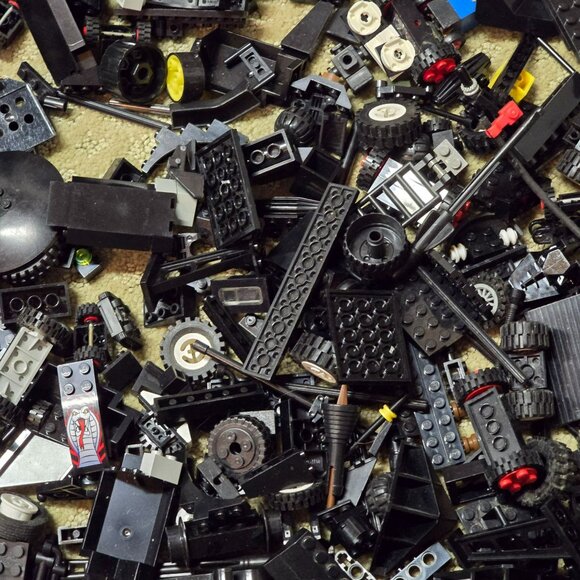 Lego and Lego Compatible Black Building Blocks Wheels Car Parts Lot GA164 - Picture 6 of 11